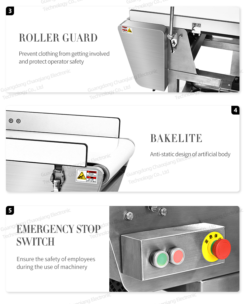 Détecteur de métaux alimentaire professionnel à réglage automatique pour fruits