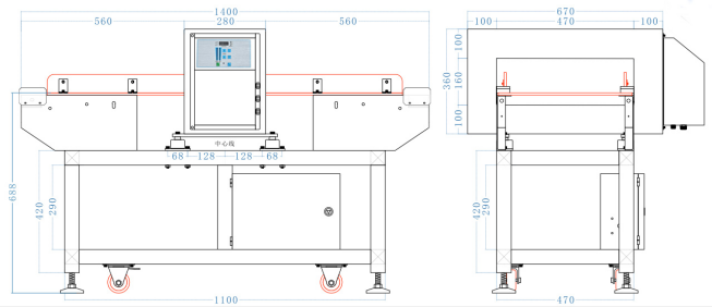 Détecteur de métaux pour emballage en papier d'aluminium CQ-806